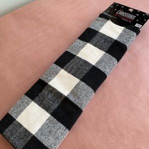 The Christmas Shoppe Buffalo Plaid Black and White Christmas Tree Skirt